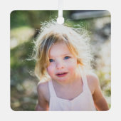 スタイリッシュミニマルシンプルおもしろい写真 メタルオーナメント (正面)