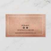 スタイリッシュミニマルシンプル縁ど赤面ピンクローズ金ゴールド 名刺 (裏面)