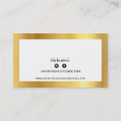 スタイリッシュミニマルシンプル縁ど黒金ゴールド箔 名刺 (裏面)