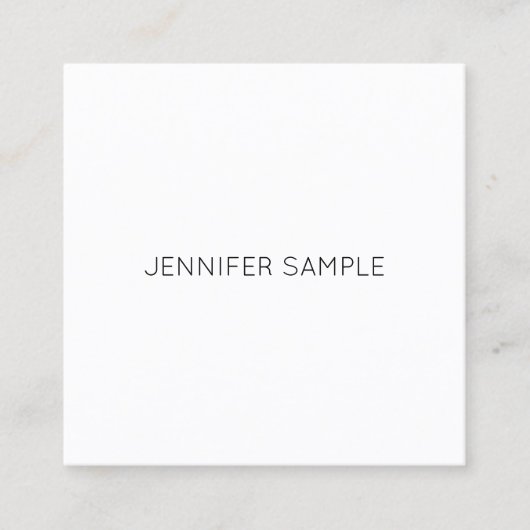 スタイリッシュミニマルモダンデザインテンプレート スクエア名刺 (正面)