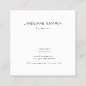 スタイリッシュミニマルモダンデザインテンプレート スクエア名刺 (裏面)