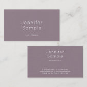 スタイリッシュミニマルモダンデザインプレインラグジュアリー 名刺 (正面/裏面)