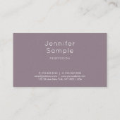 スタイリッシュミニマルモダンデザインプレインラグジュアリー 名刺 (裏面)