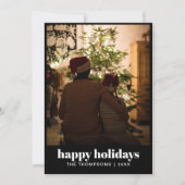 スタイリッシュミニマルモダン家族の写真 シーズンカード (正面)