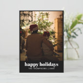 スタイリッシュミニマルモダン家族の写真 シーズンカード (スタンド正面)