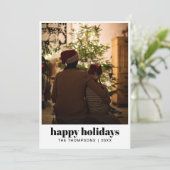 スタイリッシュミニマルモダン家族の写真 シーズンカード (スタンド正面)