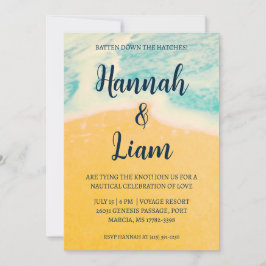スタイリッシュミニマル航海の結婚式招待状 招待状