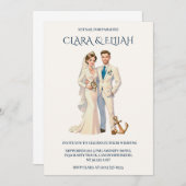 スタイリッシュミニマル航海の結婚式招待状 招待状 (正面/裏面)