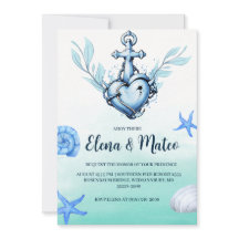 スタイリッシュミニマル航海の結婚式招待状