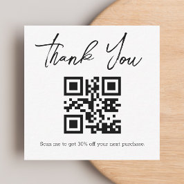 スタイリッシュミニマ感謝していリストのビジネスqrコード ノートカード