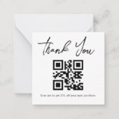 スタイリッシュミニマ感謝していリストのビジネスqrコード ノートカード (正面)