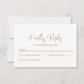 スタイリッシュミニマ結婚リスト 出欠カード (正面)