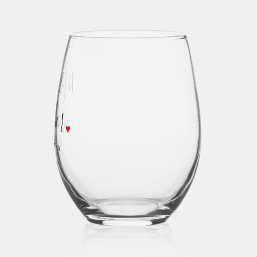 スタイリッシュメイド・オブ・オーナー(花嫁付き添い人)結婚ギフト ステムなしワイングラス (左)