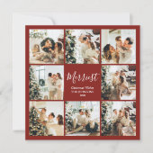 スタイリッシュメリーChristmas Photo Collage シーズンカード (正面)