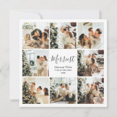 スタイリッシュメリーChristmas Script Photo Collage シーズンカード (正面)