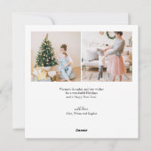 スタイリッシュメリーChristmas Script Photo Collage シーズンカード (裏面)