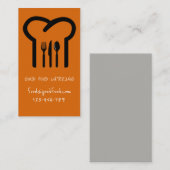 スタイリッシュモダンお尻ケータリンググルメ 名刺 (正面/裏面)