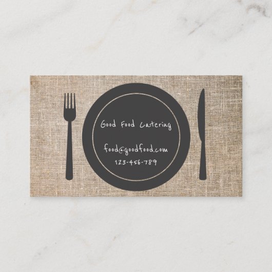 スタイリッシュモダンお尻ケータリンググルメ 名刺 (正面)