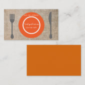 スタイリッシュモダンお尻ケータリンググルメ 名刺 (正面/裏面)