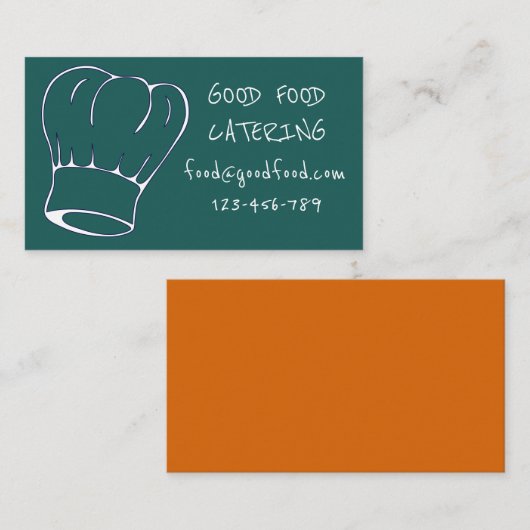 スタイリッシュモダンお尻ケータリングハット 名刺 (正面/裏面)