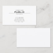 スタイリッシュモダンお洒落デザイントレンディークリエイティブプレーン 名刺 (正面/裏面)