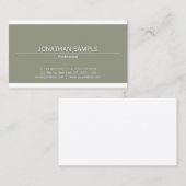 スタイリッシュモダンお洒落デザイントレンディープレインラグジュアリー 名刺 (正面/裏面)