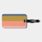 スタイリッシュモダンかわいらしストライプ Earth Tones Nameの ラゲッジタグ (裏面横)