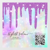 スタイリッシュモダンエレガントグリッタードリップス ウィンドウサイン (シート)