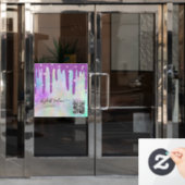 スタイリッシュモダンエレガントグリッタードリップス ウィンドウサイン (オフィスドア)