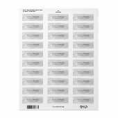 スタイリッシュモダンエレガントグレー背景 ラベル (フルシート)