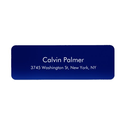 スタイリッシュモダンエレガントナイトブループロフェッショナル ラベル (正面)