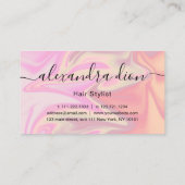 スタイリッシュモダンエレガントホログラフィックメイク 名刺 (裏面)