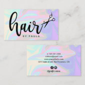 スタイリッシュモダンエレガントホログラフィック 名刺 (正面/裏面)