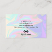 スタイリッシュモダンエレガントホログラフィック 名刺 (裏面)