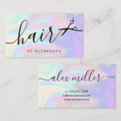 スタイリッシュモダンエレガントホログラフィック 名刺 (正面/裏面)