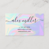 スタイリッシュモダンエレガントホログラフィック 名刺 (裏面)