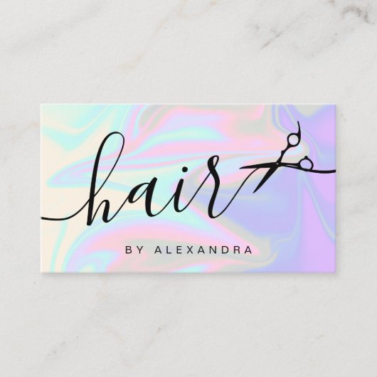 スタイリッシュモダンエレガントホログラフィック 名刺 (正面)