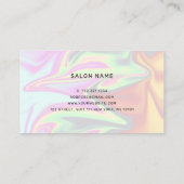 スタイリッシュモダンエレガントホログラフィック 名刺 (裏面)