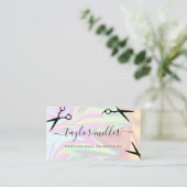 スタイリッシュモダンエレガントホログラフィック 名刺 (スタンド正面)