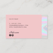 スタイリッシュモダンエレガントホログラフィック 名刺 (裏面)