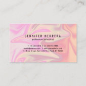 スタイリッシュモダンエレガントホログラフィック 名刺 (裏面)