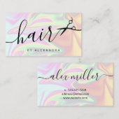 スタイリッシュモダンエレガントホログラフィック 名刺 (正面/裏面)