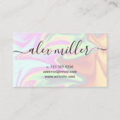 スタイリッシュモダンエレガントホログラフィック 名刺 (裏面)