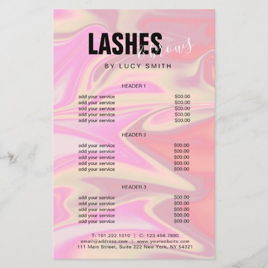 スタイリッシュモダンエレガントホログラフィ チラシ (正面)