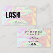 スタイリッシュモダンエレガントホログラフラッシュ 名刺 (正面/裏面)