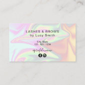 スタイリッシュモダンエレガントホログラフラッシュ 名刺 (裏面)