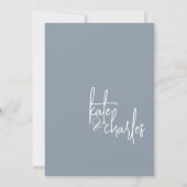 スタイリッシュモダンエレガント名前をカスタムする結婚詳細 招待状 (裏面)