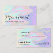 スタイリッシュモダンエレガント型ホログラフィックカード 紹介カード (正面/裏面)