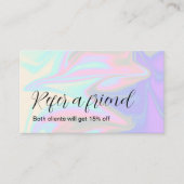 スタイリッシュモダンエレガント型ホログラフィックカード 紹介カード (正面)