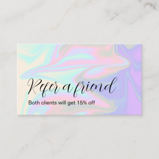 スタイリッシュモダンエレガント型ホログラフィックカード 紹介カード (正面)